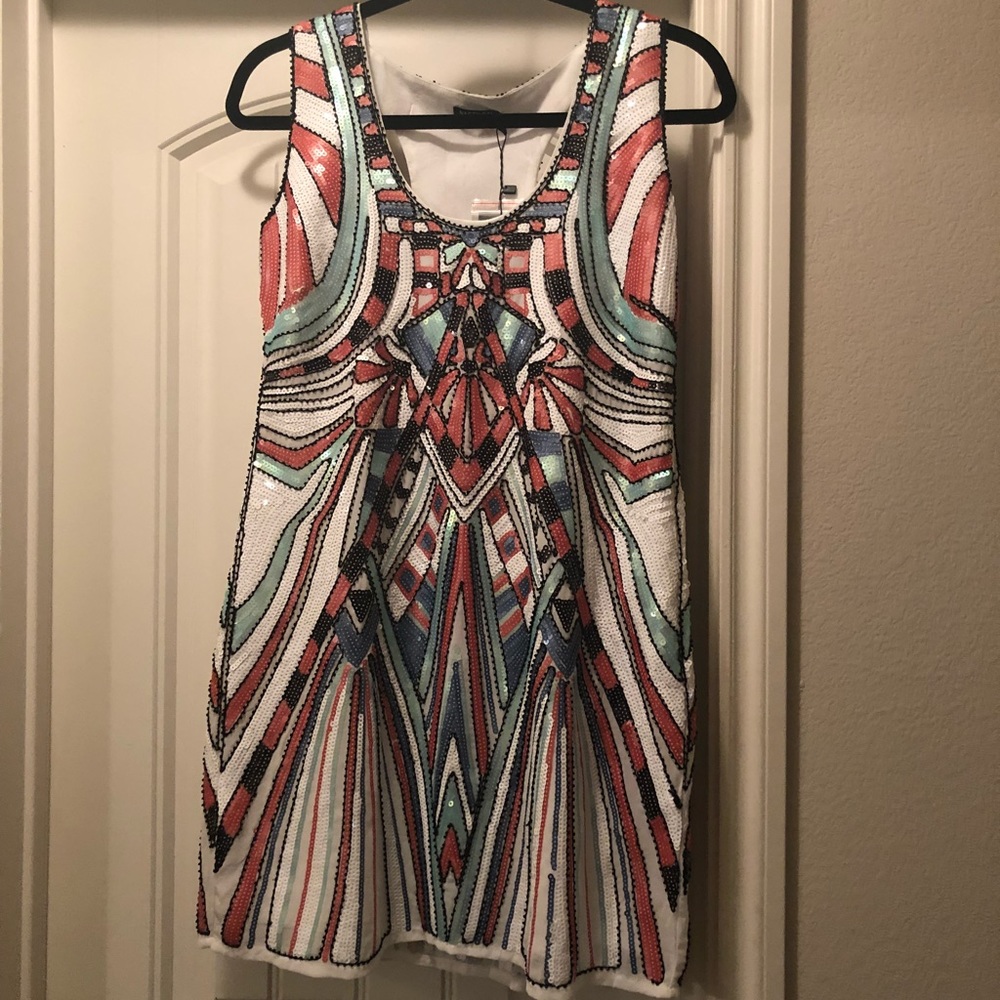 Nasty Gal Sequin Racer Back Mini Dress